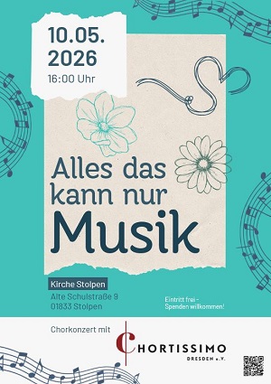 Flyer für das Konzert mit Chortissimo